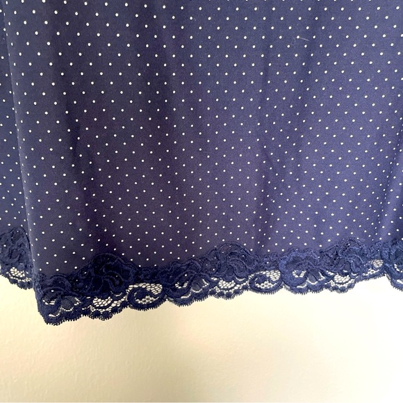 CHICOS BUNDLE (2) TANK POLKA DOT SIZE 3 (XL) SLEEVELESS NAVY DOT & DRK BLUE DOT - Picture 5 of 9